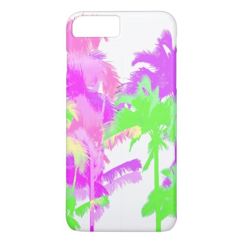 Tropical Heat Wave Neon Hawaiian Palm Trees iPhone 8 Plus7 Plus Case