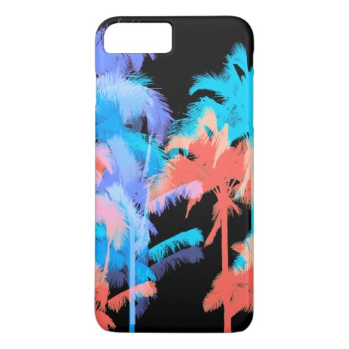 Tropical Heat Wave Neon Hawaiian Palm Trees iPhone 8 Plus7 Plus Case