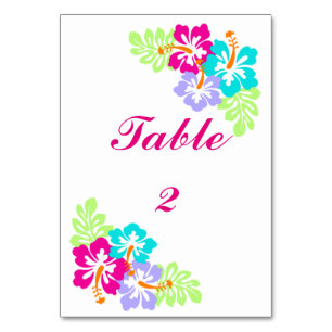 Tropical Hibiscus - 3x5 Table Card