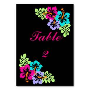 Tropical Hibiscus - 3x5 Table Card
