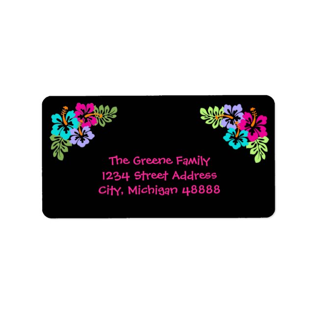 Tropical Hibiscus - Address Label (Front)