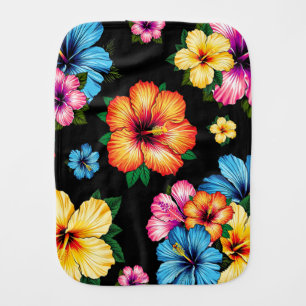 Tropical Hibiscus Baby Burp Cloth