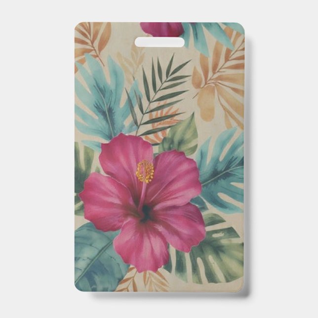 Tropical Hibiscus Badge (Front)