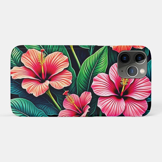 Tropical Hibiscus Bloom Artistry Case-Mate iPhone Case (Back (Horizontal))