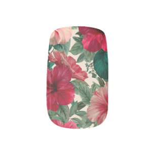 Tropical Hibiscus Bloom Nails Minx Nail Art