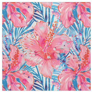 Tropical Hibiscus Breeze Fabric