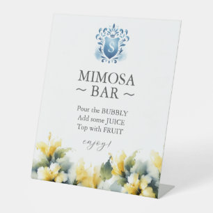 Tropical Hibiscus Bridal Shower Mimosa Bar Sign