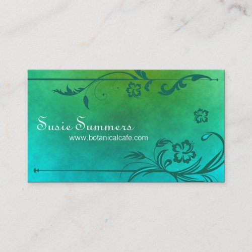 Tropical Hibiscus Cafe Restaurant Business Card