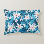 Tropical Hibiscus Floral Pattern 2 Accent Pillow