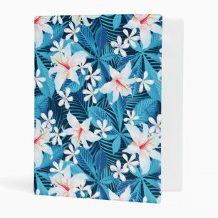 Tropical Hibiscus Floral Pattern 2 Mini Binder