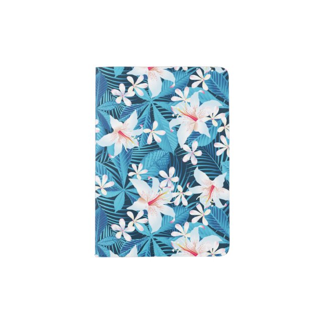 Tropical Hibiscus Floral Pattern 2 Passport Holder (Front)
