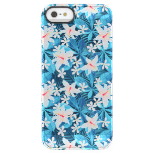 Tropical Hibiscus Floral Pattern 2 Permafrost iPhone SE/5/5s Case