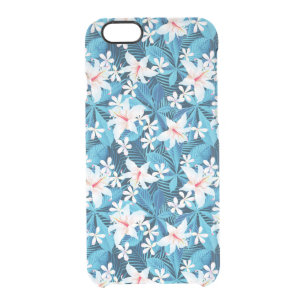 Tropical Hibiscus Floral Pattern 2 Clear iPhone 6/6S Case