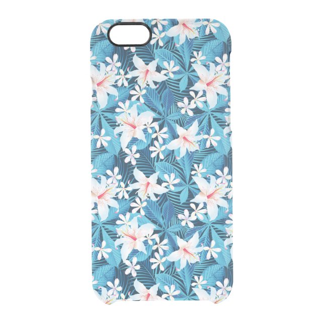 Tropical Hibiscus Floral Pattern 2 Uncommon iPhone Case (Back)