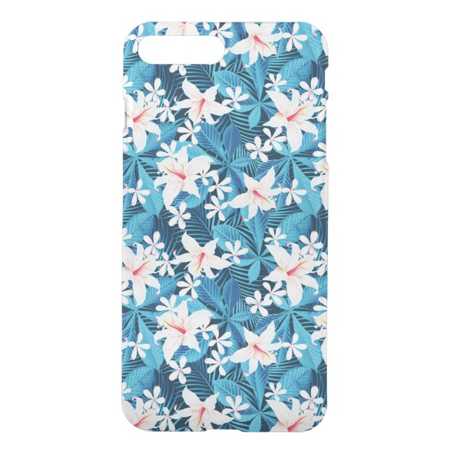 Tropical Hibiscus Floral Pattern 2 Uncommon iPhone Case (Back)