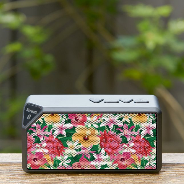 Tropical Hibiscus Floral Pattern Bluetooth Speaker (Insitu(Outdoor))