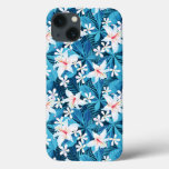 Tropical Hibiscus Floral Pattern iPhone 13 Case