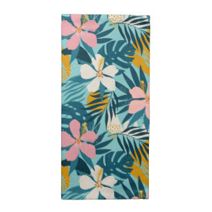 Tropical Hibiscus Floral Pattern Cloth Napkin