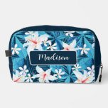 Tropical Hibiscus Floral Pattern Dopp Kit