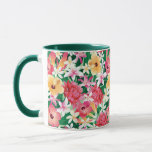 Tropical Hibiscus Floral Pattern Mug