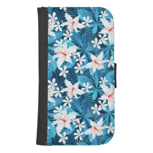 Tropical Hibiscus Floral Pattern Phone Wallet