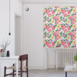 Tropical Hibiscus Floral Pattern Sheer Curtains