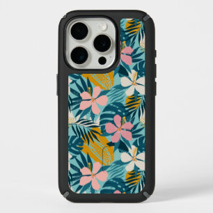 Tropical Hibiscus Floral Pattern iPhone 15 Pro Case
