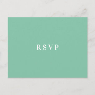 Tropical Hibiscus Floral Wedding RSVP MEAL CHOICE Invitation Postcard