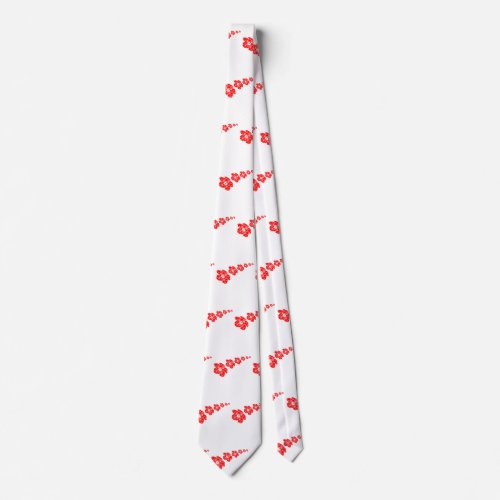 Tropical Hibiscus Flower Neck Tie