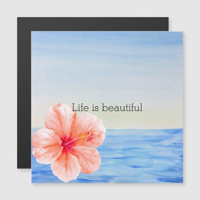 Tropical Hibiscus Flower Ocean (Front/Back)