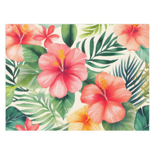Tropical hibiscus Flower Pattern Tablecloth