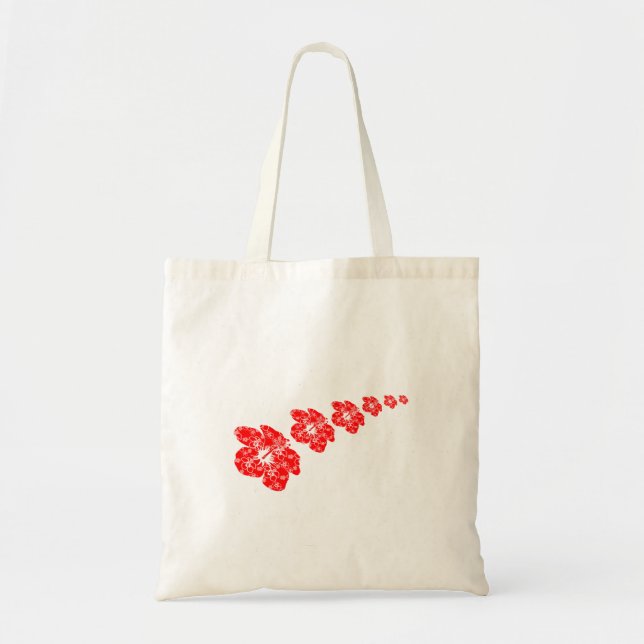 Tropical Hibiscus Flower Tote Bag (Front)