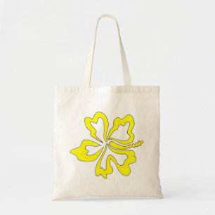 Tropical Hibiscus Flower Tote Bag - Yellow