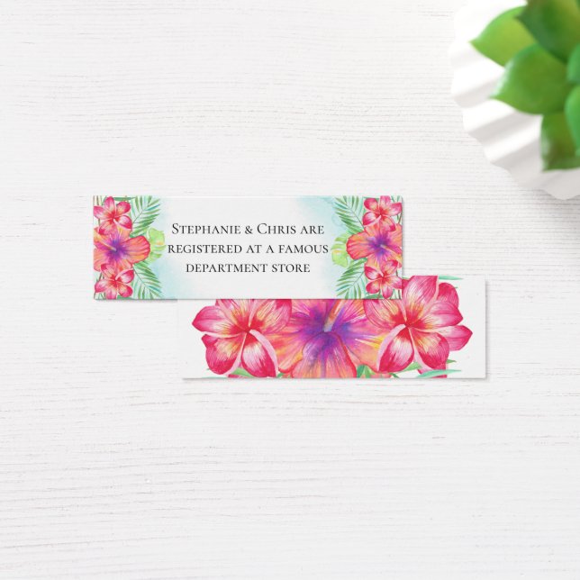 Tropical Hibiscus Flower Watercolor Beach Registry (Desk)