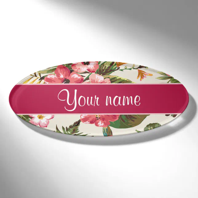Hibiscus Name Tag Holder