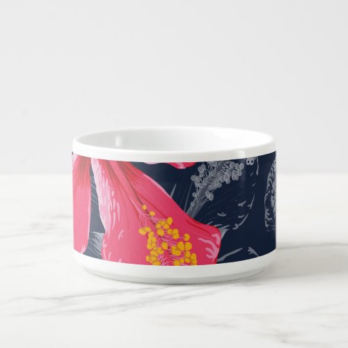 Tropical Hibiscus Flowers Summer Design Bowl