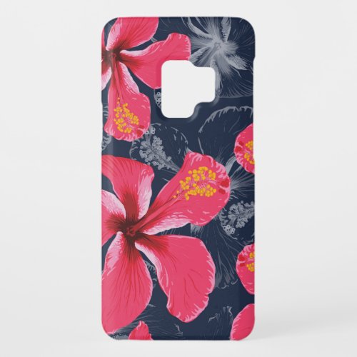 Tropical Hibiscus Flowers Summer Design Case_Mate Samsung Galaxy S9 Case