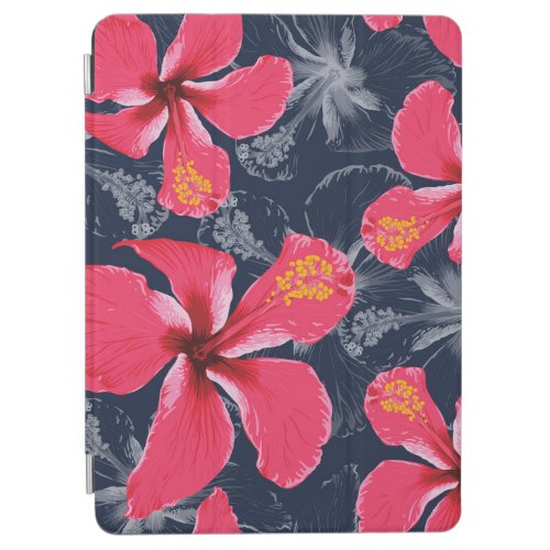 Tropical Hibiscus Flowers Summer Design iPad Air Cover