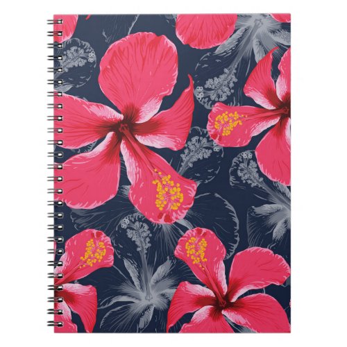 Tropical Hibiscus Flowers Summer Design Notebook