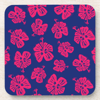 Tropical hibiscus for a bit of paradise at home beverage coaster