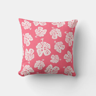 Tropical hibiscus for a bit of paradise at home throw pillow