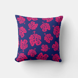 Tropical hibiscus for a bit of paradise at home throw pillow