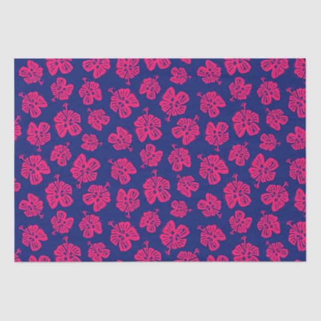 Tropical hibiscus for a bit of paradise at home tissue paper (Front)