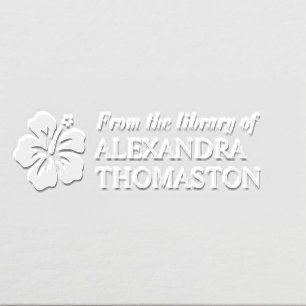 Tropical Hibiscus From the Library of Book Name  Embosser