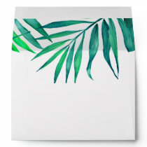 Tropical Hibiscus Hawaiian Beach Wedding Envelope