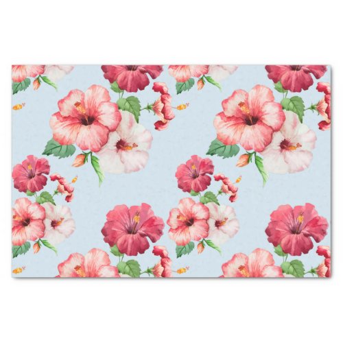 Tropical Hibiscus Hawaiian Floral Customizable Tissue Paper