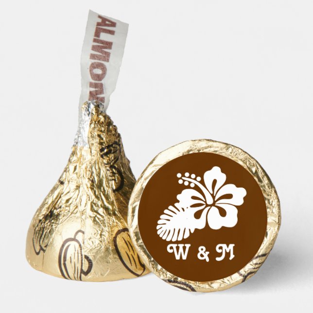 Tropical Hibiscus in Chocolate Hershey®'s Kisses® (Front)