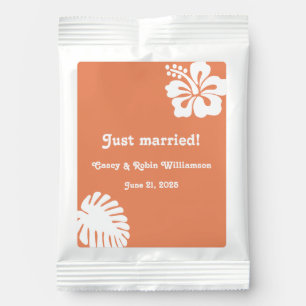 Tropical Hibiscus in Coral Drink Mix