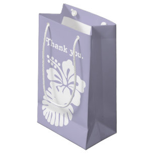 Tropical Hibiscus in Lavender Gift Bag