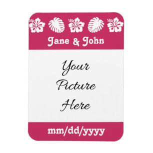 Tropical Hibiscus in Raspberry Reminder Magnet
